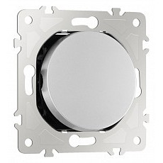 Выключатель проходной одноклавишный без рамки arte milano 202 202.32-1.silver